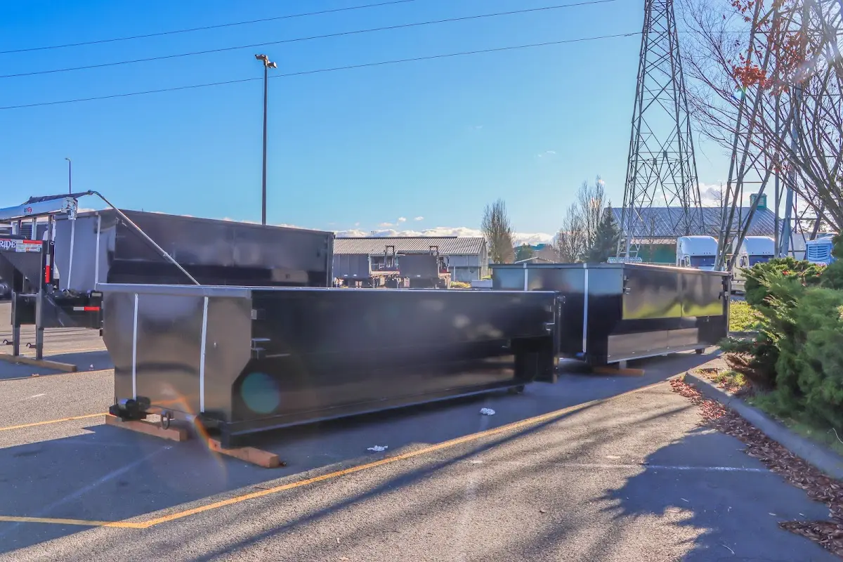 Roll-off dumpster ready for waste disposal at job site for Roll Off Dumpster Rental in Strawberry